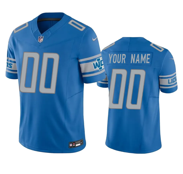 Detroit Lions Active Player custom Blue 2023 F.U.S.E. Vapor Untouchable Limited Stitched Jersey